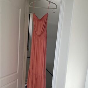 Socialite Strapless Coral Dress